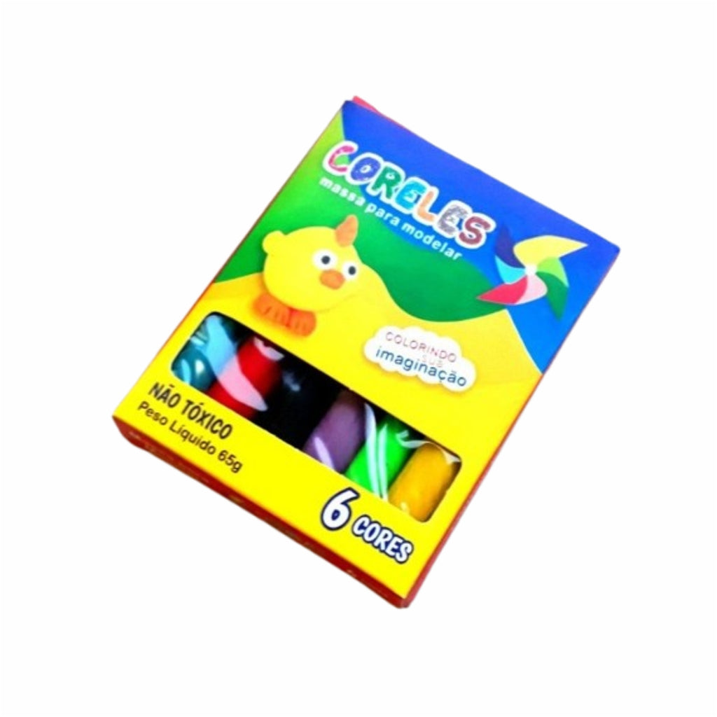 CAIXA MASSINHA 6 CORES * MASSINHA DE MODELAR *