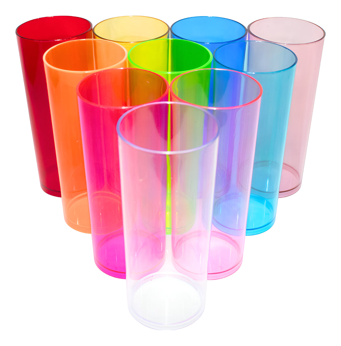 Copos Long Drink Cristal Colorido De Acrílico 325ml