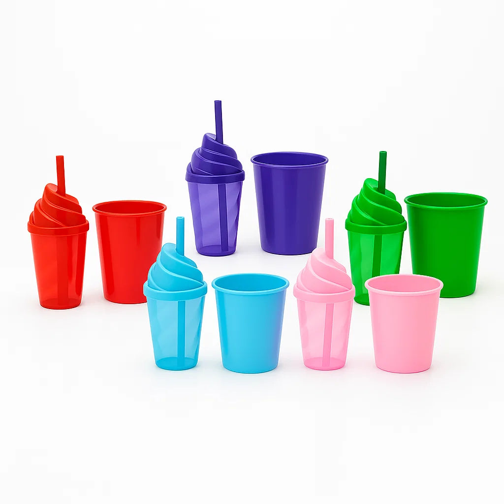 30 Kit Festa Baldinho Pipoca 1Lt + 30 Copos Chantily 400 Ml Lembrancinha Cinema Chá Reveleção