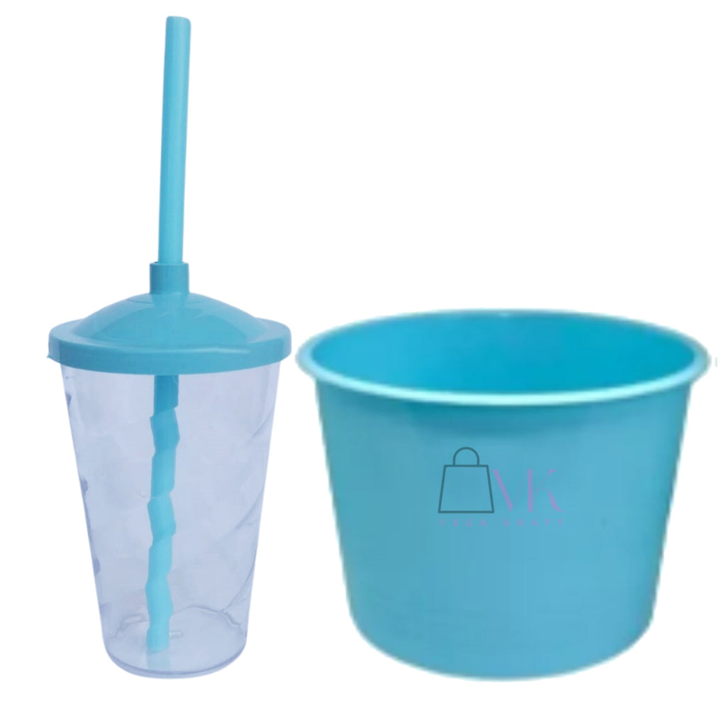 Kit Lembrança 20 Balde Pipoca 1,5 L+ 20 Copo Twister 400 ML