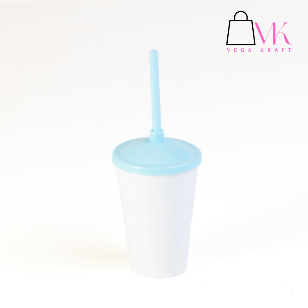 30 Copo Twister Com Tampa E Canudo Lembrancinha 400ml Branco