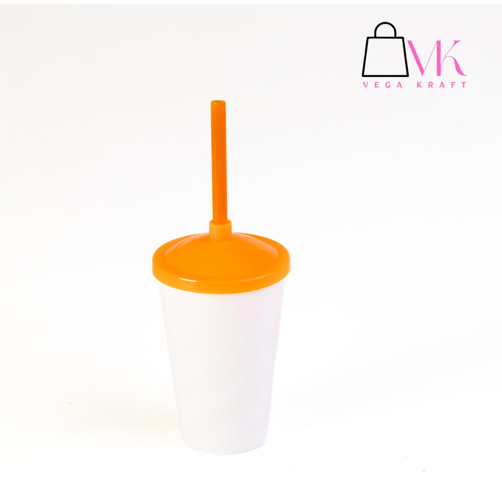 30 Copo Twister Com Tampa E Canudo Lembrancinha 400ml Branco