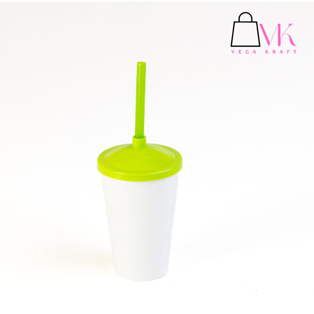 30 Copo Twister Com Tampa E Canudo Lembrancinha 400ml Branco