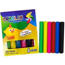 CAIXA MASSINHA 6 CORES * MASSINHA DE MODELAR *
