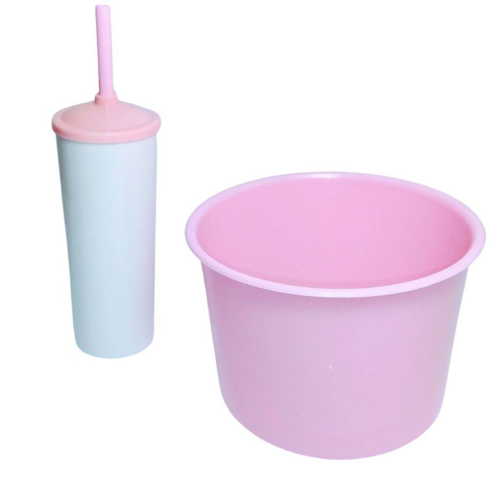 Kit 32 Cinema Balde Pipoca Pop 1,5 LT + 32 Copo Long Drink Cristal Ou Branco Para Adesivar