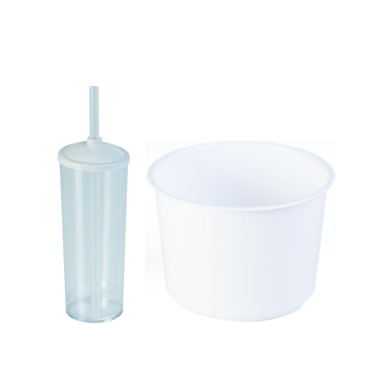 Kit 32 Cinema Balde Pipoca Pop 1,5 LT + 32 Copo Long Drink Cristal Ou Branco Para Adesivar