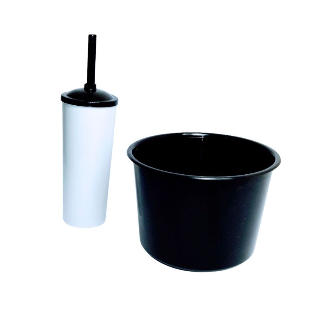Kit 32 Cinema Balde Pipoca Pop 1,5 LT + 32 Copo Long Drink Cristal Ou Branco Para Adesivar