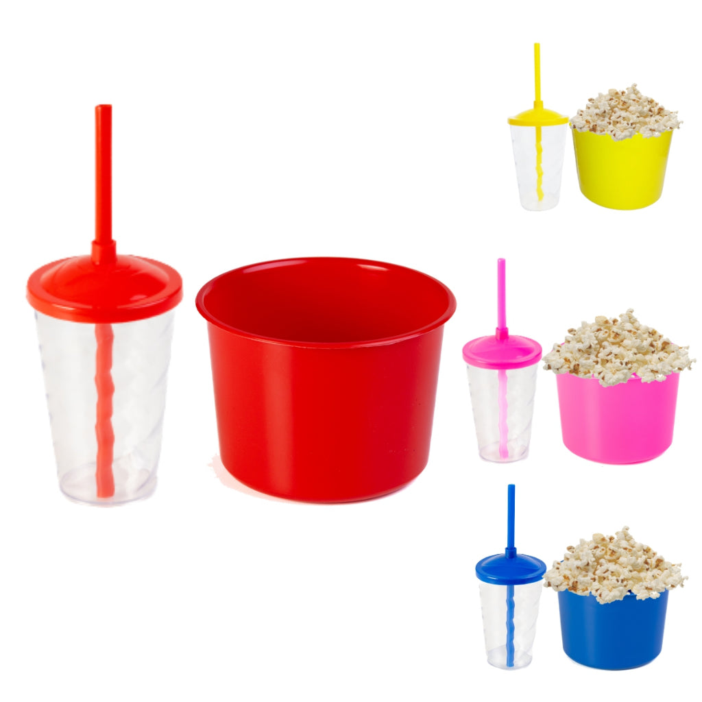 Kit Lembrança 20 Balde Pipoca 1,5 L+ 20 Copo Twister 400 ML