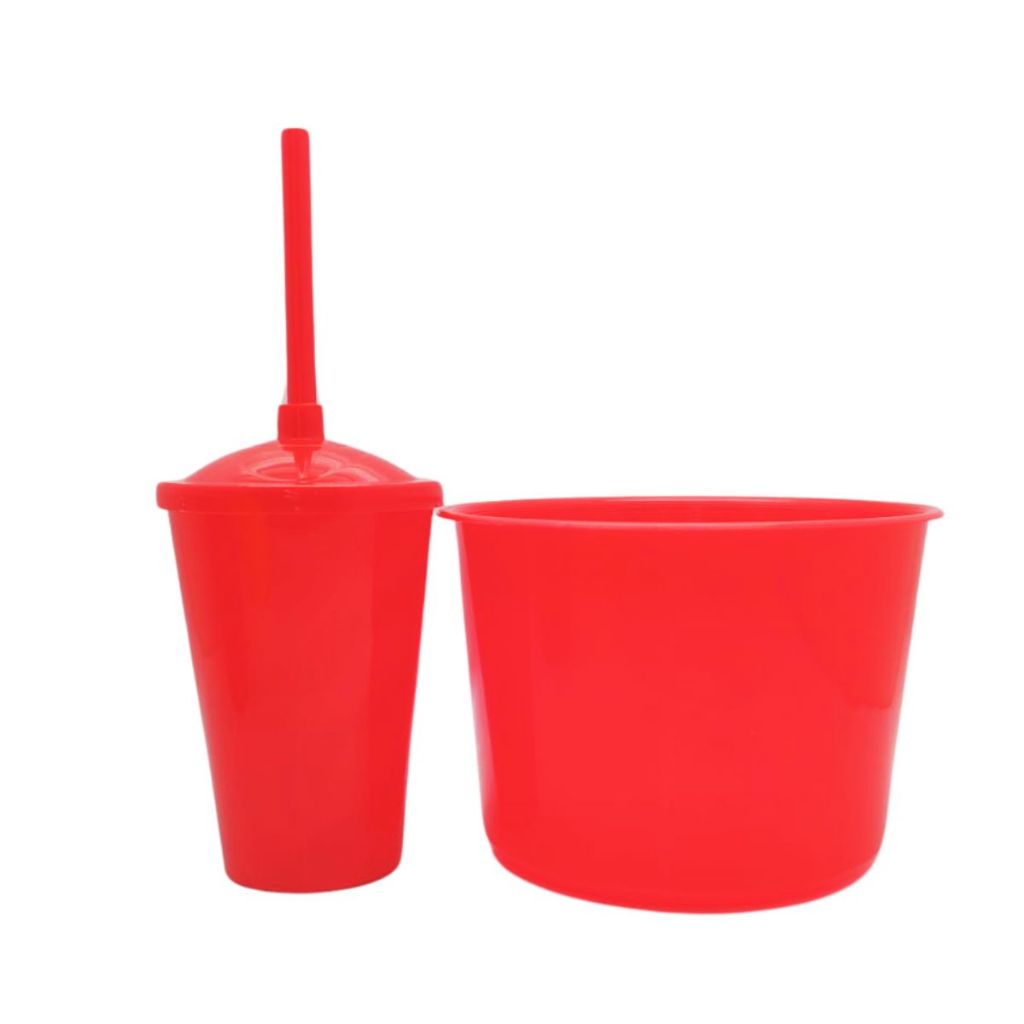 Kit Lembrança 20 Balde Pipoca 1,5 L+ 20 Copo Twister 400 ML