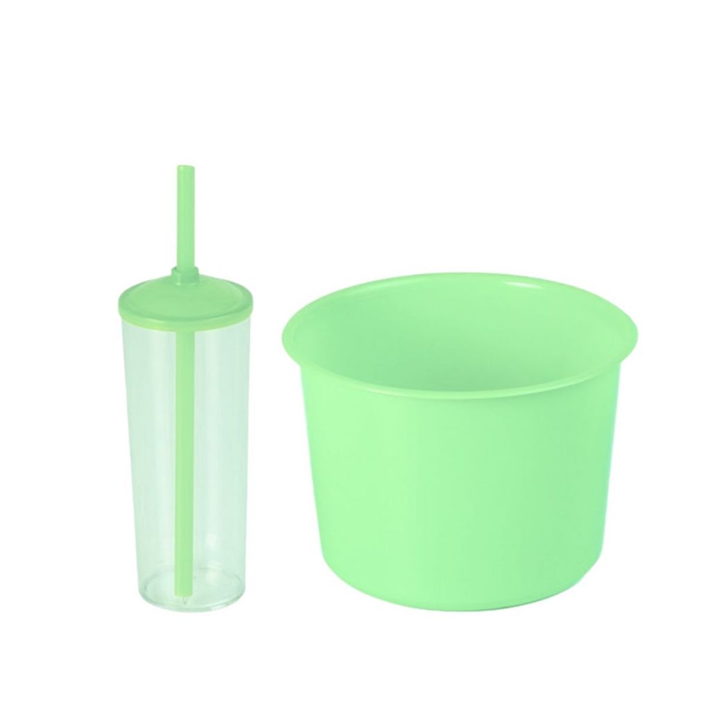 Kit 32 Cinema Balde Pipoca Pop 1,5 LT + 32 Copo Long Drink Cristal Ou Branco Para Adesivar