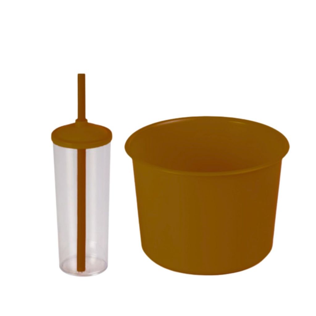 15 Kit Cinema Balde Pipoca Pop 1,5 LT + 15 Copo Long Drink Cristal Ou Branco Para Adesivar