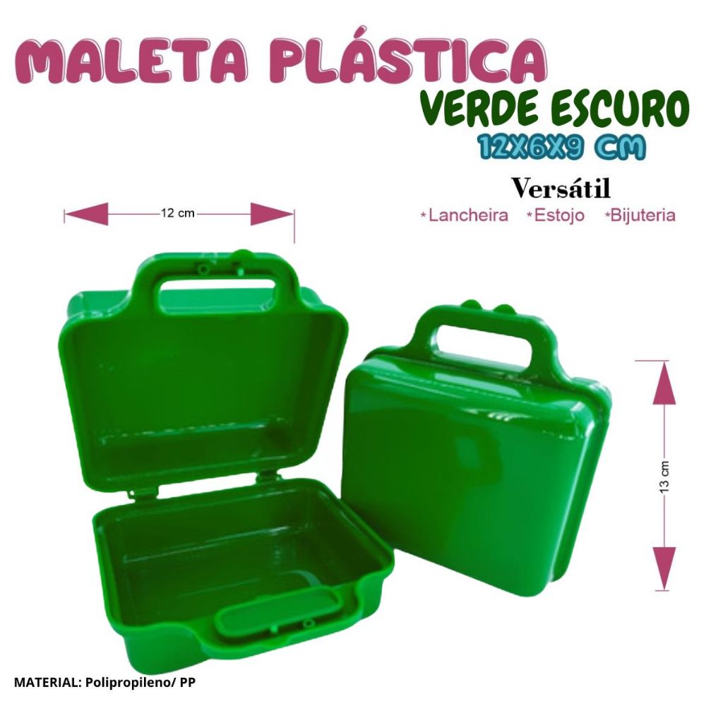 Kit 10 Maleta Plástica Grande Lembrancinha Festa Para Personalizar Maletinha Surpresa
