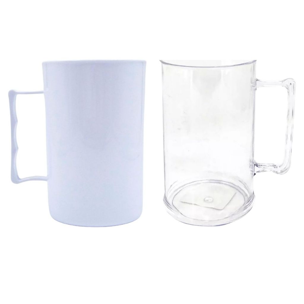 Kit 10 Caneca de Chopp 500 Ml Acrílica Para Personalizar Lembrancinha Para Transfer