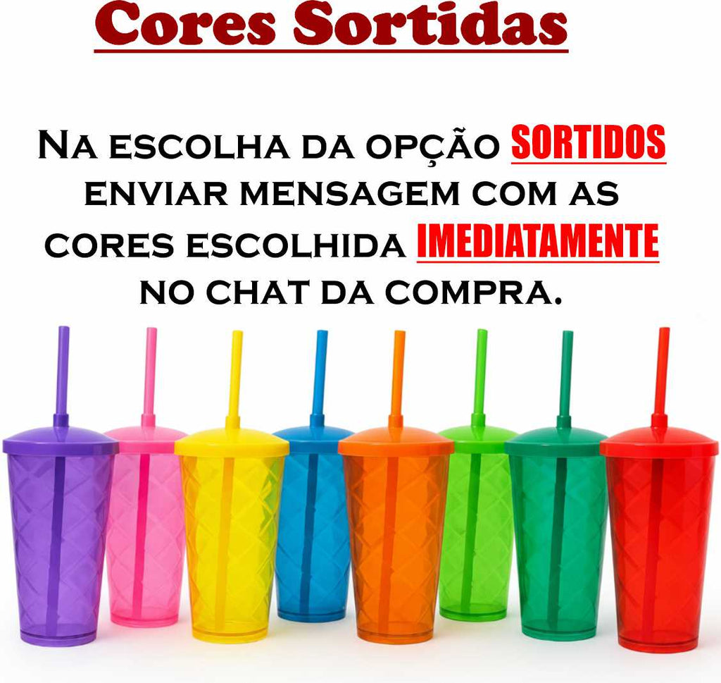 Copos Twister 400ml Com Tampa E Canudo