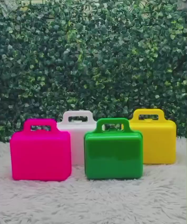 Kit 10 Maleta Plástica Grande Lembrancinha Festa Para Personalizar Maletinha Surpresa