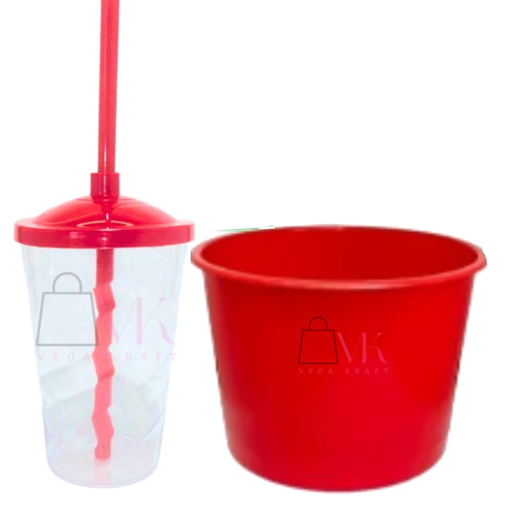 Kit Lembrança 20 Balde Pipoca 1,5 L+ 20 Copo Twister 400 ML