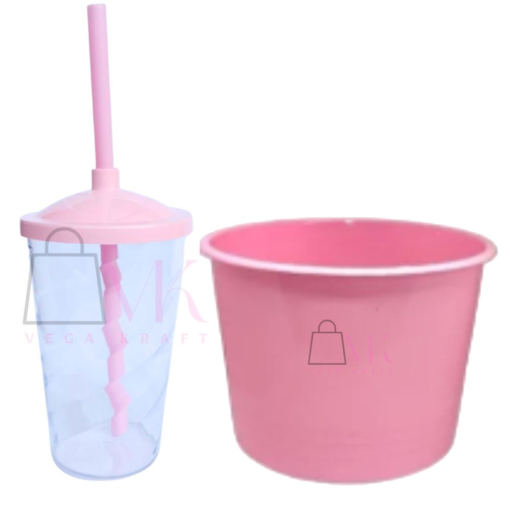 Kit Lembrança 20 Balde Pipoca 1,5 L+ 20 Copo Twister 400 ML