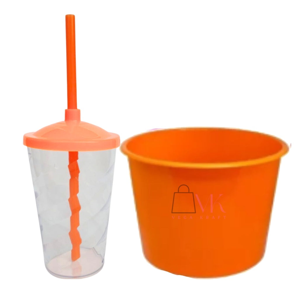 Kit Lembrança 20 Balde Pipoca 1,5 L+ 20 Copo Twister 400 ML