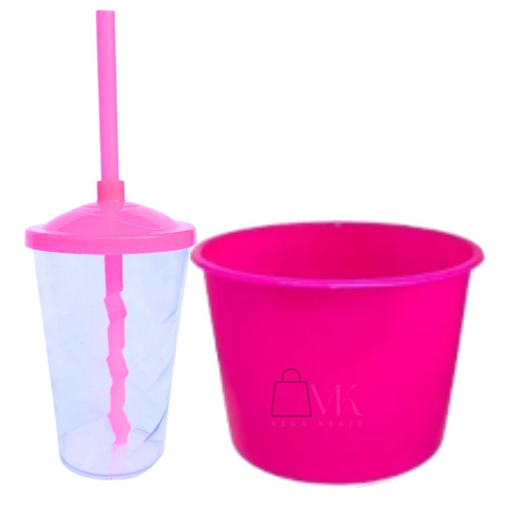 Kit Lembrança 20 Balde Pipoca 1,5 L+ 20 Copo Twister 400 ML