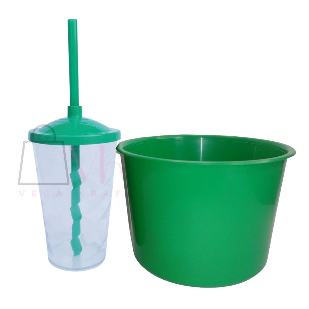 Kit Lembrança 20 Balde Pipoca 1,5 L+ 20 Copo Twister 400 ML