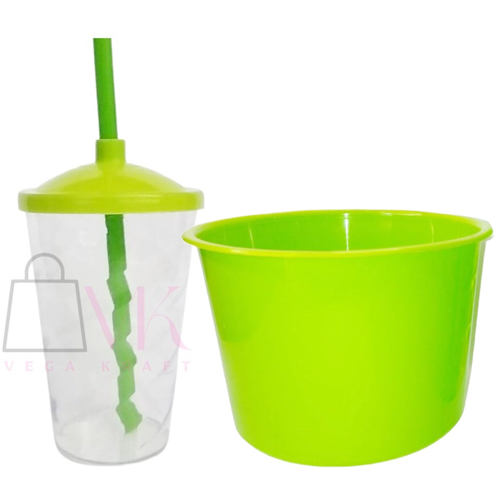 Kit Lembrança 20 Balde Pipoca 1,5 L+ 20 Copo Twister 400 ML