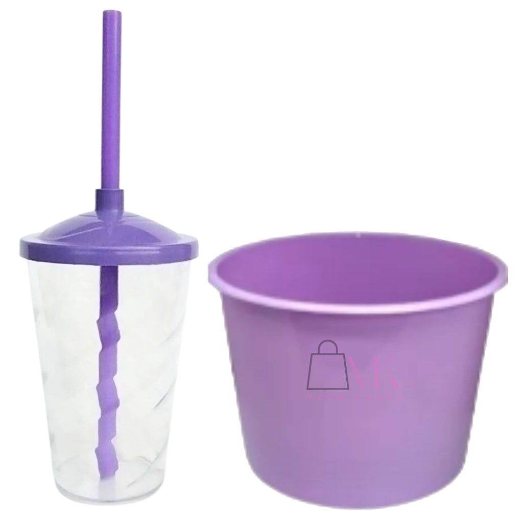 Kit Lembrança 20 Balde Pipoca 1,5 L+ 20 Copo Twister 400 ML