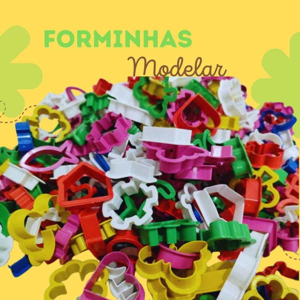 Kit Forminhas Cortador De Massinha de Modelar Escolar Brincadeira