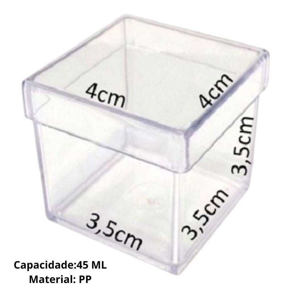 Caixinha Acrílica 4x4 Transparente para Lembrancinhas – Ideal para Festas, Eventos e Personalizações