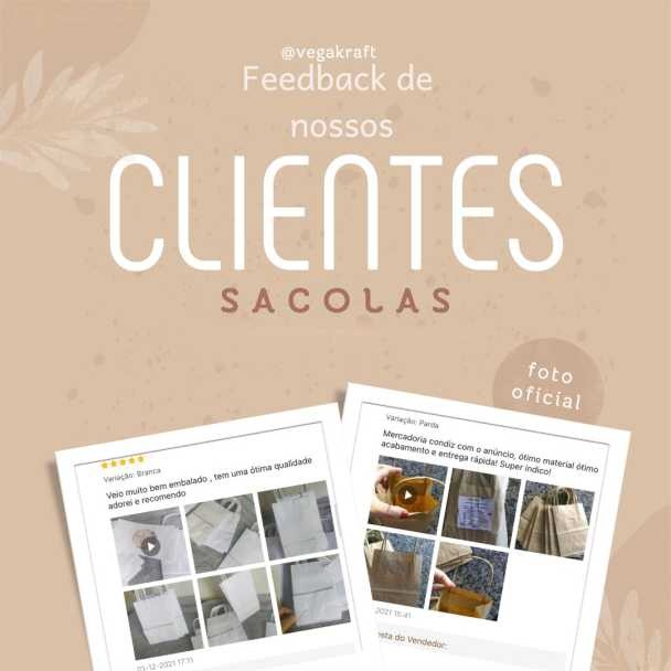 Saco De Papel Kraft Branco12x7,5x22  ( 30unid )Delivery, Lembrança, Transfer, Aniversário, Carimbo