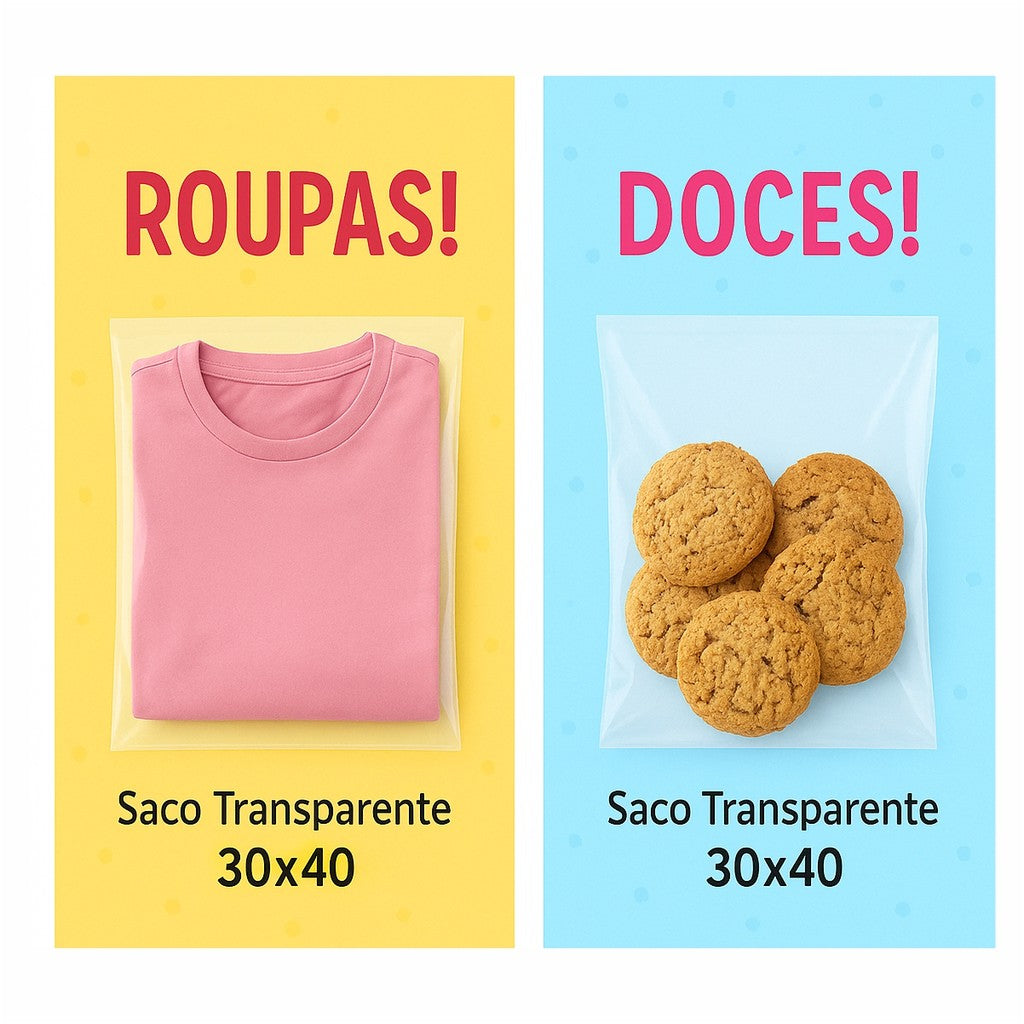 Embalagem Balde Pipoca Kit Cineminha Cesta Lembrancinha Saco Plástico Transparente Saquinho 30x40