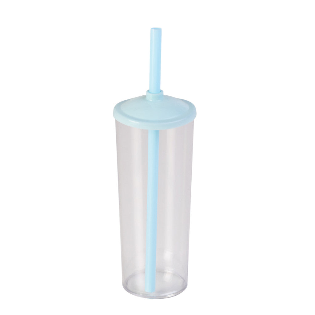 Long Drink Cristal com Tampa E Canudo 350 Ml