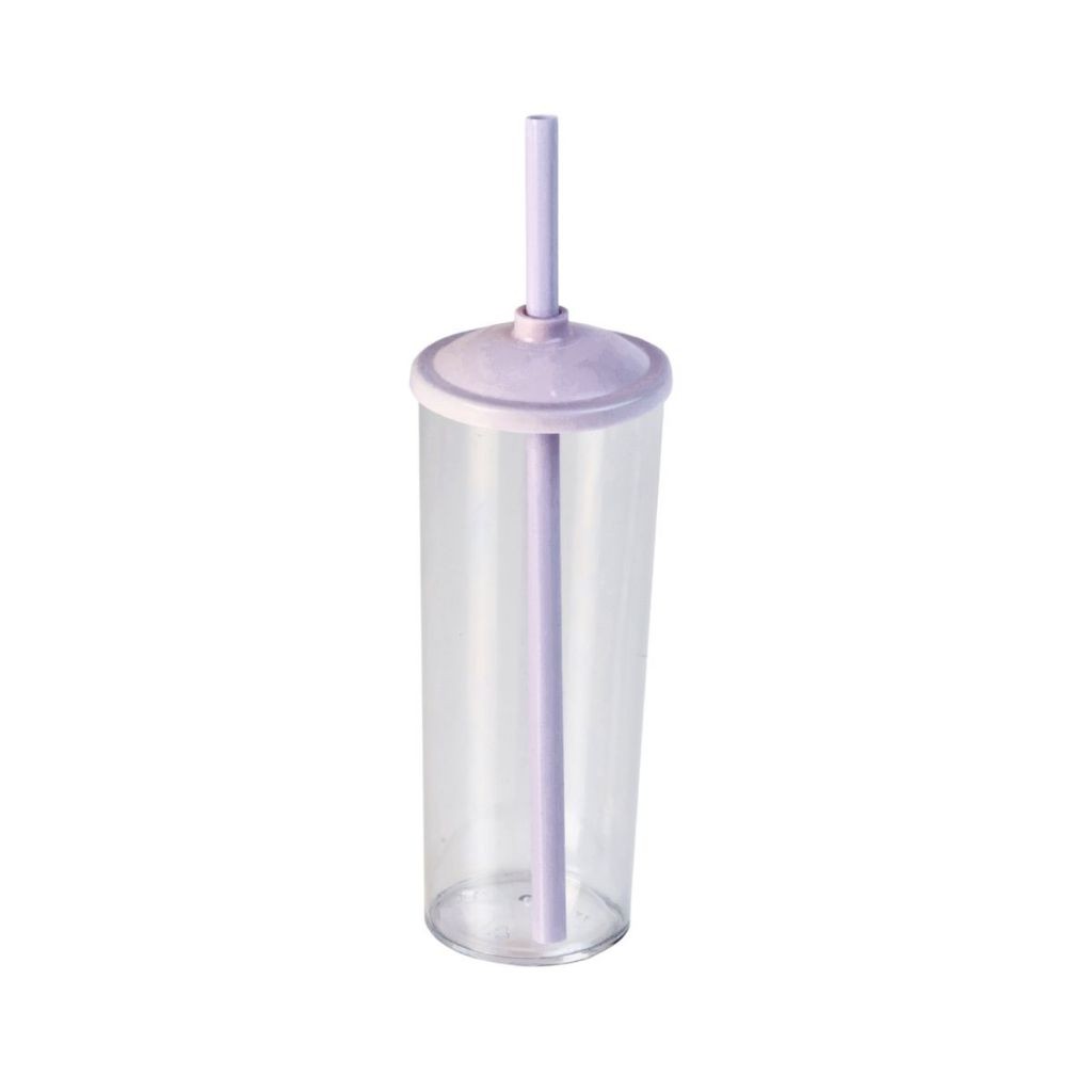 Long Drink Cristal com Tampa E Canudo 350 Ml