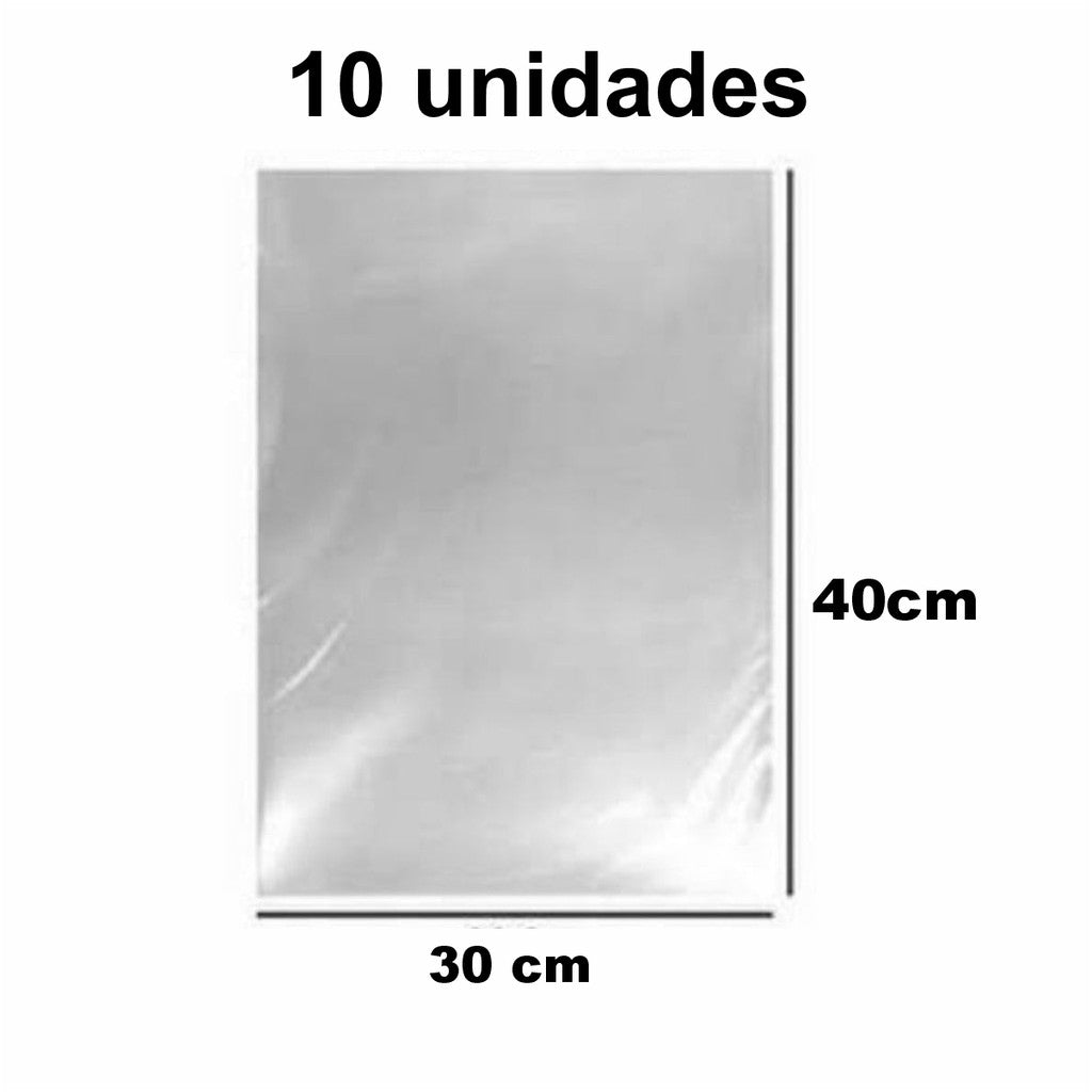 Embalagem Balde Pipoca Kit Cineminha Cesta Lembrancinha Saco Plástico Transparente Saquinho 30x40
