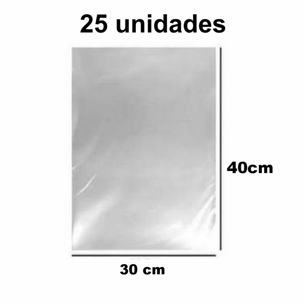 Embalagem Balde Pipoca Kit Cineminha Cesta Lembrancinha Saco Plástico Transparente Saquinho 30x40